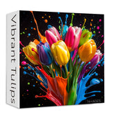 Puzzles en forme de tulipes vibrantes 1000 pièces